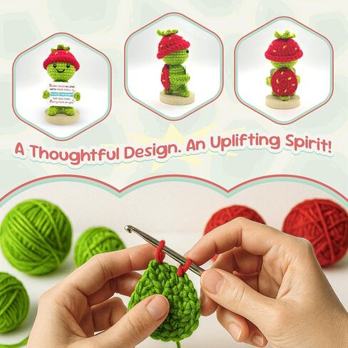 دمية Crochet Turtle Crochet المصنوعة يدويًا - "كن السلاحف" هدية التأكيد الإيجابية - الدعم العاطفي Plushie | هدية Amigurumi لطيفة للديكور المكتبي ، حيوان محشو المصنوع يدويًا in Kuwait