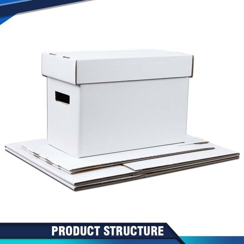 PIT66 5 Pcs Comic Book Storage Boxes, Holds 150-175 Comics Each, Collapsible, Stackable, Moistureproof, White, 15.83"L x 11.42"W x 7.87"H in Saudi Arabia