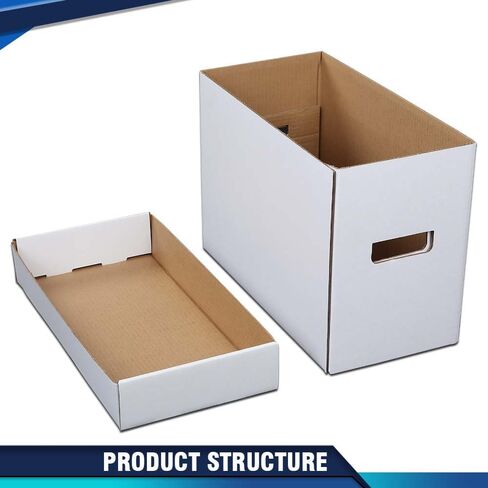 PIT66 5 Pcs Comic Book Storage Boxes, Holds 150-175 Comics Each, Collapsible, Stackable, Moistureproof, White, 15.83"L x 11.42"W x 7.87"H in Saudi Arabia