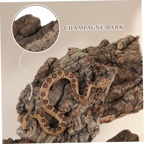 4pcs cork bark reptile decor natural tree bark clight reptiles terrariums background cork wood habitat tank decoration for snake basking lizard rip in Kuwait