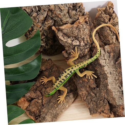 4pcs cork bark reptile decor natural tree bark clight reptiles terrariums background cork wood habitat tank decoration for snake basking lizard rip in Kuwait