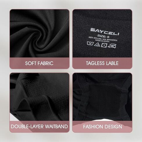 SAYCELI Womens Boy Shorts Underwear - No Show Seamless Boyshort Panties Stretch Boxer Briefs for Ladies Pack in Saudi Arabia