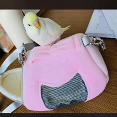 ANIAC Small Pet Carrier Bag with Adjustble Shoulder Strap Hamster Travel cage Breathable Rat Carrier Portable Travel Carrier for Guinea Pig Birds Bearded Dragon Hedgehog (Large, Pink) in Saudi Arabia