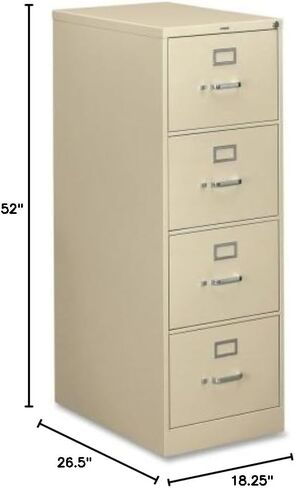 Hon 310 Series Files Files W/Locks-4 File ، عمودي ، قانوني ، 18-1/4 "x26-1/2" x52 "، معجون in Saudi Arabia