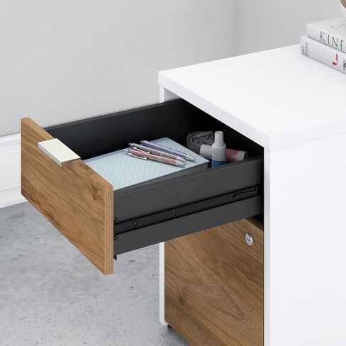 Bush Business Furniture Jamestown 2 Drawer File Cabinet in Storm Gray - Assembled in Saudi Arabia