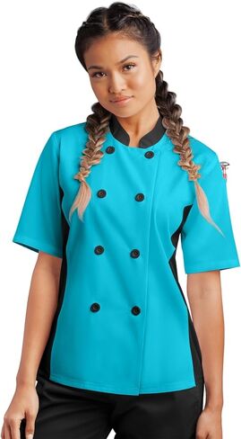 Women’s Chef Coat with Mesh Side Panels (XS-3X, 4 Colors) in Kuwait