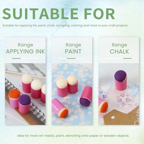 36 Pieces Sponge Daubers W/Storage Case - Perfect for Use with a Variety of Coloring Mediums Such as Ink, Paint, Glue & More - Fits Over The Finger and Makes Blending Accuracy Easier in Saudi Arabia