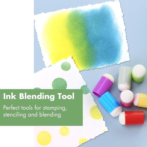 36 Pieces Sponge Daubers W/Storage Case - Perfect for Use with a Variety of Coloring Mediums Such as Ink, Paint, Glue & More - Fits Over The Finger and Makes Blending Accuracy Easier in Saudi Arabia