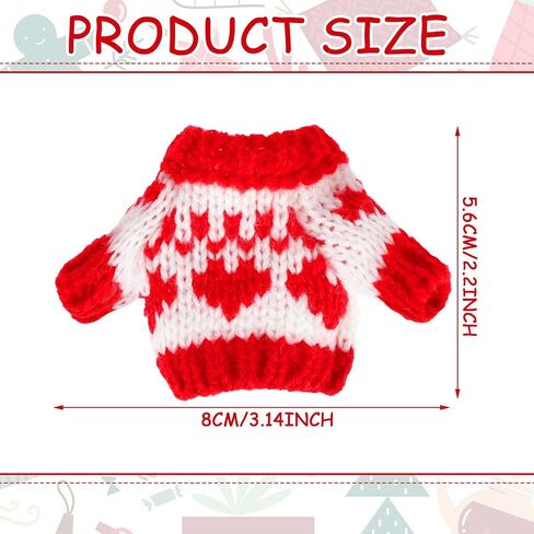 Bencailor 10 Pieces Christmas Doll Clothes Set Clothes Accessories Winter Christmas Outfits Knitted Santa Sweater for Doll Accessories(Classic Style) in Saudi Arabia