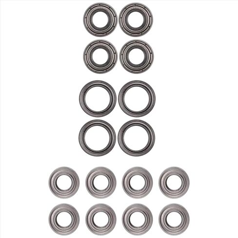 Compatible with Tamiya for TT02 1/10 RC Car Upgrade Parts Accessories 16Pcs Ball Bearing Kit RC Parts in Saudi Arabia