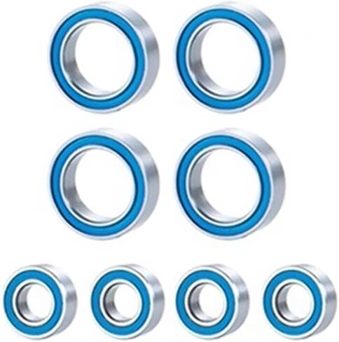 Compatible with Traxxas for E-Revo for Slash for Rally for Summit 1/16 RC Car Parts Accessories 8PCS Rubber Sealed Ball Bearing Kit RC Accessories in Saudi Arabia