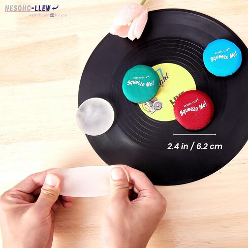 Finger Squeeze Fidget Toys for Adults – Silent Anxiety Relief Sensory Pad, Soft Silicone with Fabric Cover, Portable Calming Toy Set for Adults (Multicolor, 3) in Saudi Arabia