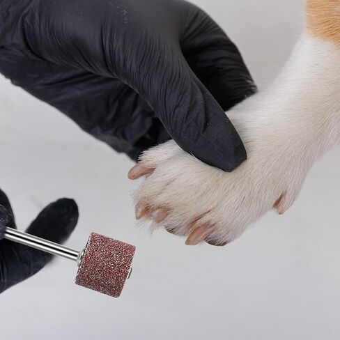 Nail Grinder for Dogs Replacement Kit, 42 Pack Pet Nail Grinder with Sanding Drum Bands Pet Smoother Claw Care Dog Nails Trimmer Tools (1/2 Inch, 80#/120#) in Saudi Arabia