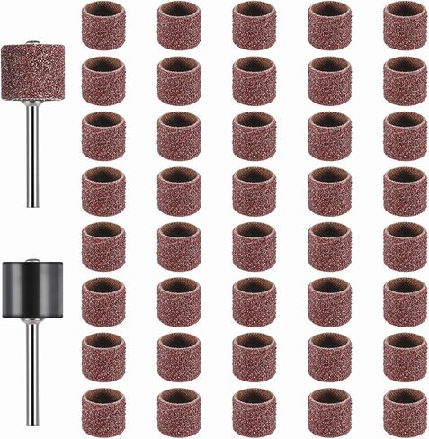 Nail Grinder for Dogs Replacement Kit, 42 Pack Pet Nail Grinder with Sanding Drum Bands Pet Smoother Claw Care Dog Nails Trimmer Tools (1/2 Inch, 80#/120#) in Saudi Arabia