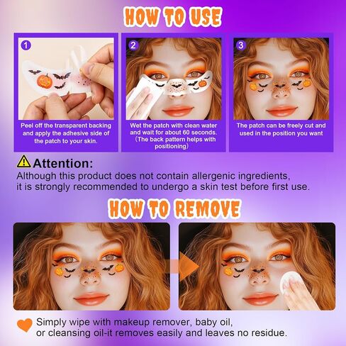 24pcs Halloween Freckles Makeup Patches Face Plitter Speckles ، Halloween Face Face Tattoo Tattoo Freckles ، بقع البقع اللامعة للبالغين والأطفال ، النمش المزيف اللطيف للمهرجان للمهرجان in Kuwait