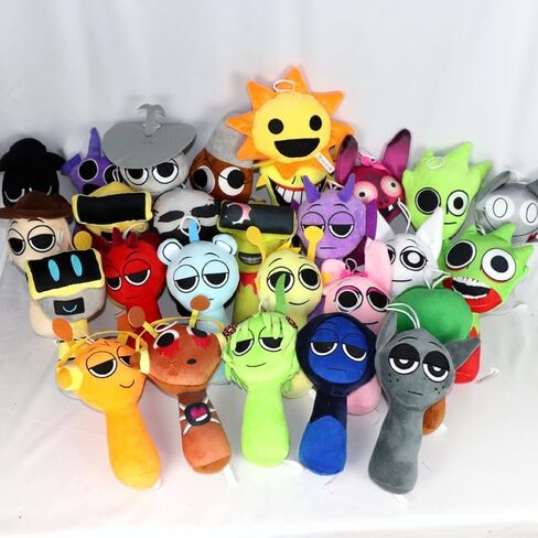 ألعاب Sprunky Plush Sprunky Wenda و Gray Plushies Sprunky Plushes Soft and Funs Toys Toys Dolls للجماهير وأصدقاء عيد ميلاد الفتيات الفتيات (Orange+Pink) in Saudi Arabia