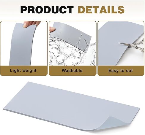 منصات الضغط على قبعة السيليكون-مجموعة من 3 حصيرة من 3/8 "× 4" × 8 "للحصير المضغط على القبعات والأكمام والعناصر الصغيرة | منصات غير قابلة للانزلاق ، مقاومة للحرارة ، مشاريع الفينيل والتسامي. (رمادي) in Kuwait