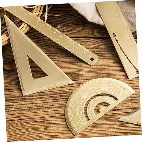Housoutil Nordic Stainless Steel Triangle Ruler 30cm Protractor Metric Ruler for Students School Supplies Sturdy Design for Drawing and Measuring in Saudi Arabia