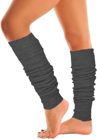 MySocks تدفئة الساق ناعمة جدًا وأنيقة للشتاء 80s وحفلات الرقص النيون الطويلة لتدفئة الساق للنساء والفتيات والسيدات in Kuwait