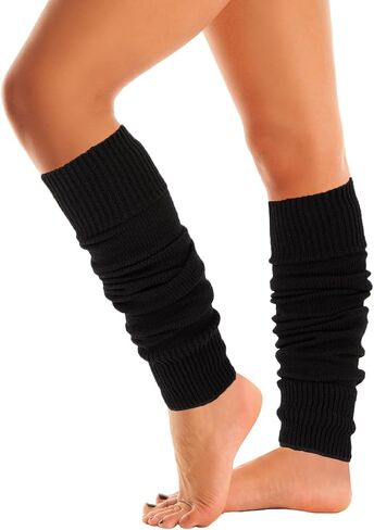MySocks تدفئة الساق ناعمة جدًا وأنيقة للشتاء 80s وحفلات الرقص النيون الطويلة لتدفئة الساق للنساء والفتيات والسيدات in Kuwait