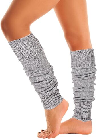 MySocks تدفئة الساق ناعمة جدًا وأنيقة للشتاء 80s وحفلات الرقص النيون الطويلة لتدفئة الساق للنساء والفتيات والسيدات in Kuwait