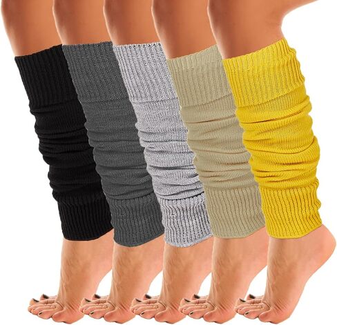 MySocks تدفئة الساق ناعمة جدًا وأنيقة للشتاء 80s وحفلات الرقص النيون الطويلة لتدفئة الساق للنساء والفتيات والسيدات in Kuwait