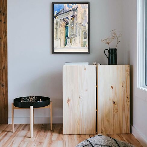 Solid Wood Canvas Floater Frame, Canvas Floating Frame with Adhesive, Canvas Frames for Oil Canvas Art Painting (16x20,Black) in Kuwait