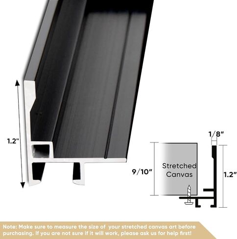EASTHOPE 18x24 إطار قماشية الألومنيوم المجمعة من 0.6-0.9 "قماش تمتد ، شنقا عمودي وأفقي ، 1pcs in Saudi Arabia