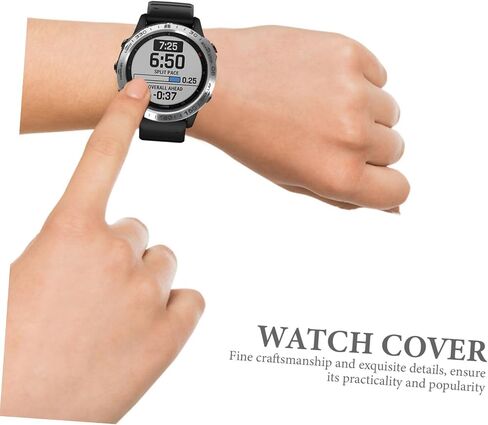 Hemobllo Watch Bezel Ring Compatible with Garmin 6X Metal Watch Cover Protective Case Scratch Guard Accessory for 1.81 X 1.81 X 0.07 in in Kuwait