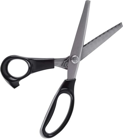 Handheld Pinking Shears for Fabric Cutting, Dressmaking Scissors with Comfort Grips Sewing Supplies Crafts 3mm in Saudi Arabia