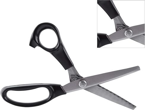Handheld Pinking Shears for Fabric Cutting, Dressmaking Scissors with Comfort Grips Sewing Supplies Crafts 3mm in Saudi Arabia