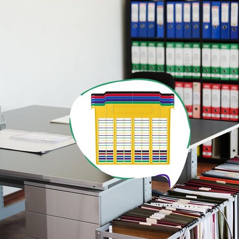 12 حزمة ملف ومجلات فواصل 11 × 6 بوصات معلقة فواصل مجلس الوزراء فواصل مجلد البلاستيك فواصل ملفات ملفات مستلزمات مكتب للمنظمة (لون قوس قزح) in Kuwait
