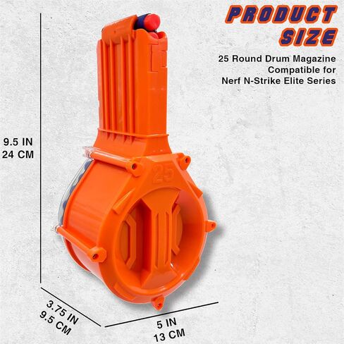 مجلة DRUM من 25 جولة تعزيز الأداء ملحق متوافق مع NERF N-Strike Elite Series Blasters (متوافق مع السهام النخبة) + 70 الرغوة الممتازة السهام in Saudi Arabia