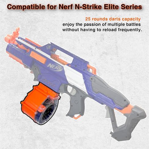 مجلة DRUM من 25 جولة تعزيز الأداء ملحق متوافق مع NERF N-Strike Elite Series Blasters (متوافق مع السهام النخبة) + 70 الرغوة الممتازة السهام in Saudi Arabia