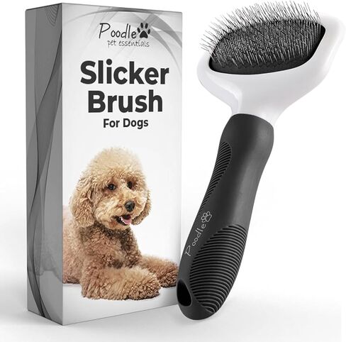 Poodle Pet Detangling Pet Comb + Black Slicker Brush Bundle in Kuwait