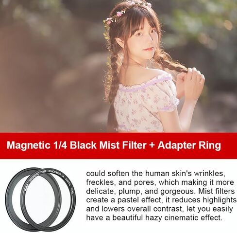 Kase Wolverine Magnetic ND64 Neutral Density ND Lens Filter with Adapter Ring for Sony ZV-1 ZV1 / RX100 VII VI V III II/for Canon G7 X Mark II/Coolpix S7000, Compact Camera Accessories in Saudi Arabia