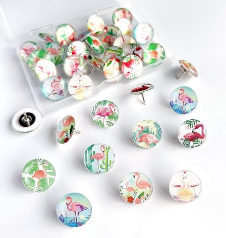 Push Pins,Thumb Tacks,Decorative Push Pins,Cute Thumb Tacks and Pushpins for Bulletin Board, Pin Board for Cork Board,Class Decor,Office Decor,Cubical Decor or Home Décor (Marble pattern-24) in Kuwait