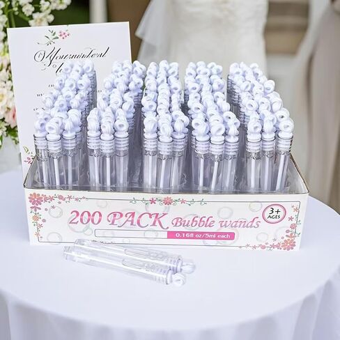 Wedding Bubbles 200 Count，Bubbles Party Favors,Suitable for Wedding Supplies, Anniversary, Valentine's Day Gifts, Celebrations in Saudi Arabia