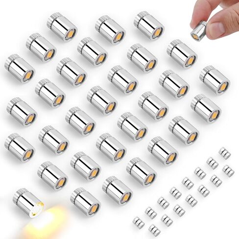 30pcs مصابيح LED مصغرة ، بيضاء وبيضاء وبيضاء ميني مصغرة صغيرة صغيرة الأضواء الصغيرة بطارية تعمل مع 15 ٪ بطاريات لدمى الحرف البيضاء in Saudi Arabia
