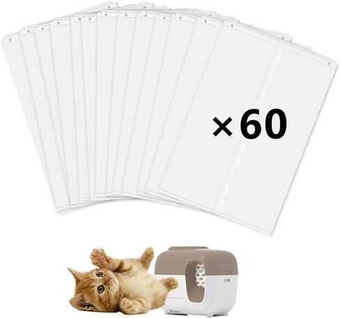 60pcs بطانات قمامة القمامة القط للثلوج petsnowy+ صندوق القمامة التلقائي للقطعة ، والدموع والتسرب مقاوم الأكياس الأدراج الأدراج. in Kuwait