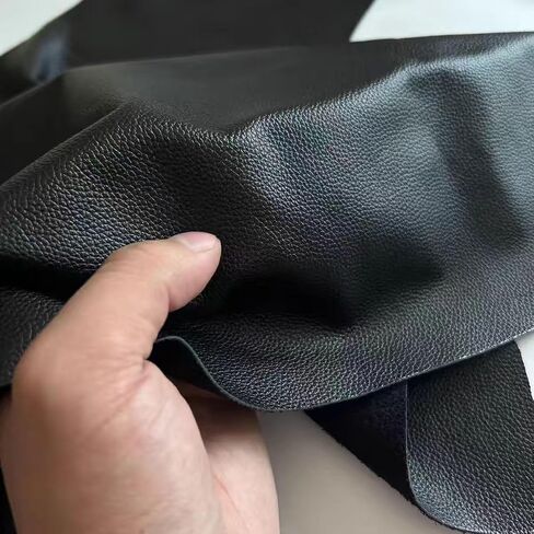 0.7mm Thickness, Black Leather Cowhide Head Layer, Suitable for Making Leather Jackets, Skirts, and Pants (Pattern 5 Black 12 x 12 inche) in Saudi Arabia
