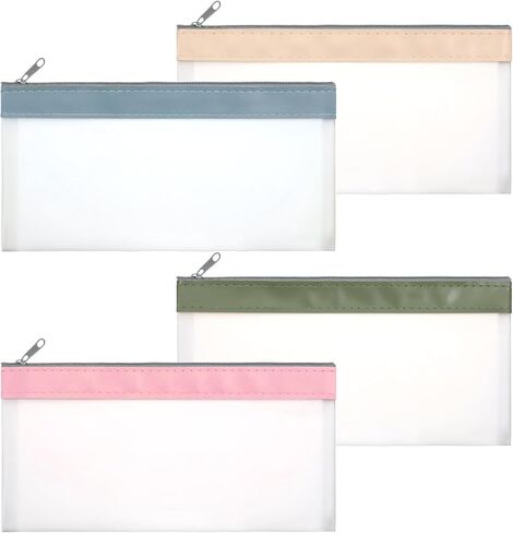 4 PCS حقائب المال مع Zipper Cash Marks Multi Money Pouch مجموعة 8.3 × 4.1 بوصة in Saudi Arabia