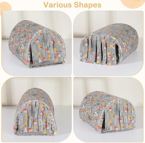 Glittme Guinea Pig Hideout with Curtain and Tunnel - Soft Bed with Cushion - Suitable for Guinea Pig, Hamster, Chinchilla, Bunny - Dark Green Flowers in Kuwait