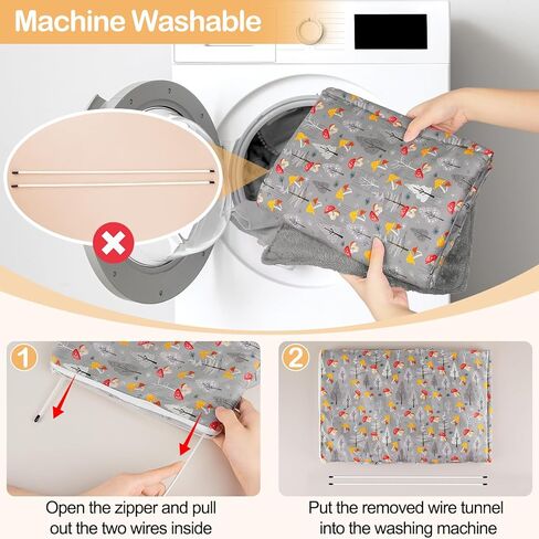 Glittme Guinea Pig Hideout with Curtain and Tunnel - Soft Bed with Cushion - Suitable for Guinea Pig, Hamster, Chinchilla, Bunny - Dark Green Flowers in Kuwait