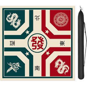 33 "Mahjong Table Mat - شعر غير سائل ، وخفض الضوضاء ، قابلة للطي مع حقيبة حمل ، حصيرة لعبة محمولة لـ Mahjong ، البطاقات وألعاب الطاولة in Kuwait