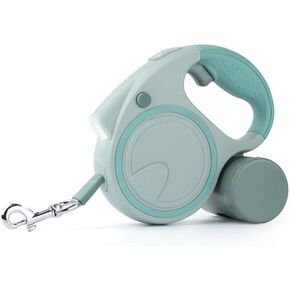 LED Auto Retractable Dog/Cat Leash with Waste Bag Storage in Kuwait