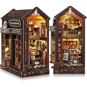 Sunnino Book Nook Kit - DIY Miniature House Kit Doll House 3D Wooden Buzzles with LED Lights و Book Nook Kits للبالغين والمراهقين أفضل الهدايا لأصدقاء العائلة in Kuwait