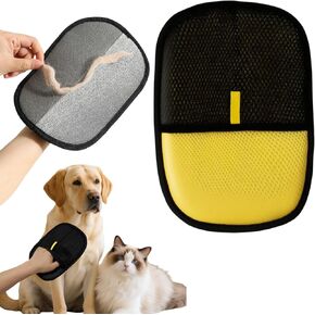 Electrostatic Pet Hair Removal Gloves for Cats&Dogs,2025 New Upgraded Reusable Quick De-Shedding Grooming Gloves,Animal Fur Remover Tool for Couch,Carpet,Furniture,Car Seat,Clothing,Curtain 1PcsYellow in Saudi Arabia