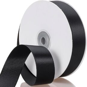 ATRBB Forest Green Ribbon 1 Inch × 50 ياردة ، شريط ساتان من بوليستر واحد للوجه لالتفاف الهدايا ، الورود المصنوعة يدويًا ، عيد الميلاد ، زفاف ، ديكورات حفلة عيد الميلاد in Kuwait