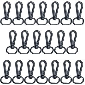 20 pcs 3/4 "داخل القطر البيضاوي حلقة جراد البحر المشبك Claw Claw دوار لحزام بوابة بوابة كرادال جراد البحر خطافات دوار مقاطع الأزياء (الفضة 20 مم) in Kuwait